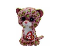 Ty Peluche Beanie Boos Leopardo Lainey – Occhioni rosa glitter – Multicolore 15 cm