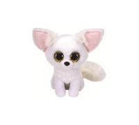TY - Peluche - Beanie Boos - Volpe - Phoenix - Bianco - Occhi dorati grandi e glitter - Il pupazzo con gli occhi grandi scintillanti - 15 Cm - 36225