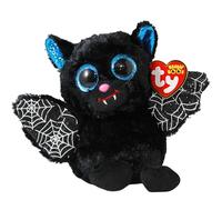 Ty Beanie Boos - Batrick il Pipistrello Nero con Occhi Azzurri Grandi e Glitter, il Peluche con gli Occhi Grandi Scintillanti - Speciale Halloween - 15 Cm - T37349