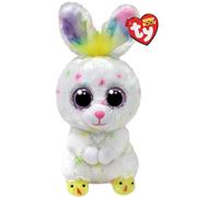 Ty Beanie Boos - Dusty il Coniglietto Pasquale con Occhioni Viola glitter, Il peluche con gli occhi grandi scintillanti, 15 Cm, T37344