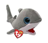 TY Beanie Boos - Finnegan lo Squalo con Occhi Azzurri Grandi e Glitter, il Peluche con gli Occhi Grandi Scintillanti - 15 cm - T37376