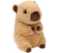 TY Beanie Boos - Lara il Capibara con Occhi Dorati Grandi e Glitter, il Peluche con gli Occhi Grandi Scintillanti - 15 cm - T37391