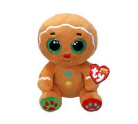 Ty Beanie Boos - Nutmeg l'Omino di Pan di Zenzero con Occhi Verdi Grandi e Glitter, il Peluche con gli Occhi Grandi Scintillanti - Speciale Natale - 15 Cm - T37353