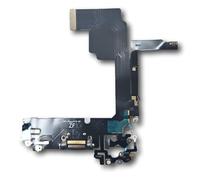 TY BETTERY® Connettore di Ricarica Compatibile con iPhone 15 PRO - Dock Charging Flex con Parti elettriche (Nero)