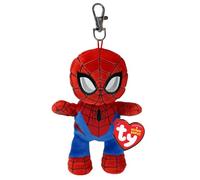 Ty Clips - Collezione Marvel, Anello Porta Chiavi di Peluche, Spiderman, Tutti i Tuoi Eroi Preferiti da Portare Sempre con Te, Idea Regalo per Grandi e Piccini - 10 cm - T34010
