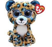 Ty beanie boos cobalt il leopardo, con occhi azzurri grandi e glitter, il peluche con gli occhi grandi scintillanti 15 cm t36691