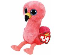 TY- Gilda Flamingo Animali, Peluche Beanie Boos-Fenicottero Occhioni Rosa e Becco Dorato Glitter-Il Morbido Pupazzo con Gli Occhi Grandi scintillanti-15 Cm-36848, Multicolore, 15cm, T36848