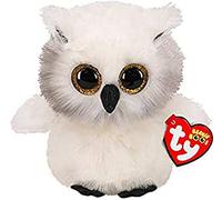 TY- Gufo di Austin-Boo Med Owl Animale di pezza, Multicolore, 24cm, 36480