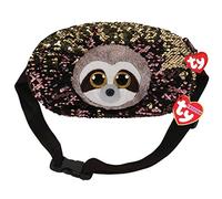 TY - Marsupio a Forma di Fenicottero con Paillettes Marroni Sfavillanti Double Face, Il Marsupio alla Moda Ispirato Peluche con Gli Occhi Grandi Scintillanti, 20 cm, 95802