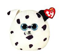Ty Mini Squishy Beanies - Fetch il Cagnolino Dalmata, Mini Cuscino di Peluche con Occhioni Azzurri Glitter, Idea Regalo per Grandi e Piccini, Tutti da Collezionare - 8 cm - T39511