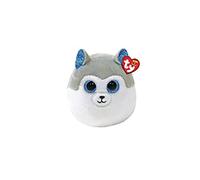 Ty Mini Squishy Beanies - L'Husky Slush, Mini Cuscino di Peluche con Occhioni e Orecchie Blu Glitter, Idea Regalo per Grandi e Piccini, Tutti da Collezionare -8 cm - T39501