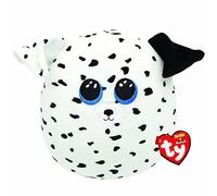 Ty - Morbido Peluche Cuscino - Squish a Boos - Cane Dalmata - Bianco Nero maculato - Fetch - 39218-33 centimetri - Ottima idea regalo per grandi e bambini - Ideale per ogni occasione