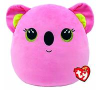 TY - Morbido Peluche Cuscino - Squish a Boos - Koala - Rosa - Poppy - Con occhioni dorati glitter - Ottima idea regalo per grandi e bambini - Ideale per ogni occasione -22 cm- 39226
