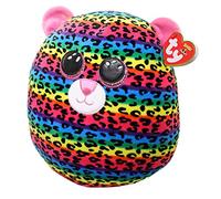 TY - Morbido Peluche Cuscino - Squish a Boos - Leopardo - Multicolore Arcobaleno - Dotty - Ottima idea regalo per grandi e bambini - Ideale per ogni occasione -33 cm- 39186