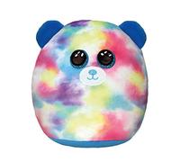 TY - Morbido Peluche Cuscino - Squish a Boos - Orsetto - Hope - Multicolore Pastello - Orsacchiotto con occhioni Blu Glitter - Ottima Idea Regalo per Grandi e Bambini - 22 cm- 39298