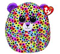 Ty - Morbido Peluche Cuscino - Squish a Boos - Unicorno - Multicolore - Giselle - Pupazzo con corno dorato glitter - Ottima idea regalo per grandi e bambini - Ottimo per ogni occasione -33 cm- 39188