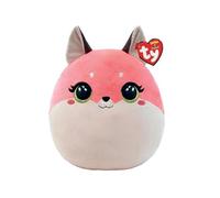 Ty Peluche Cuscino Squish-a-Boos Roxie Volpe Rosa con Occhioni Dorati Glitter 22 cm