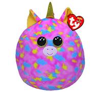 Ty - Morbido Peluche Cuscino - Squishy Beanies - Unicorno - Multicolore - Fantasia - Pupazzo con corno dorato glitter - Ottima idea regalo per grandi e bambini - 22 cm- 39287