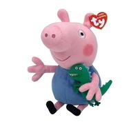 Ty - Morbido pupazzo di Peluche - Peppa Pig - George - Ottima idea regalo per bambine e bambini - Bambola di pezza - 46130-20 centimetri