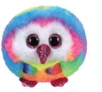 Ty- Owen Owl Puffies Peluche, Multicolore, 10cm, 42504 Owen Gufo