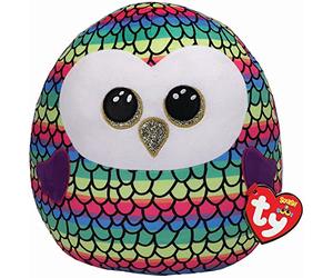 TY Owl Cuscino Accogliente, Owen Il Gufo, Multicolore, 20 CM, 39291