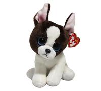 TY 15 cm Beanie Babies Portia Cucciolo di Cane Marrone e Bianco Azzurri Glitter-Il Peluche con Gli Occhi scintillanti-15 Cm-36274, Multicolore, M, 36274
