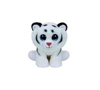 TY - Peluche - Beanie Babies - Tigre - Tundra - Bianca e Nera - Cucciolo con occhi azzurri glitter - Il peluche con gli occhi scintillanti - 28 Cm - 90219