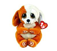 Ty Peluche Beanie Babies Ruggles T40699 20 cm Cagnolino Marrone e bianco Occhioni dorati glitter