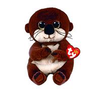 Ty - Peluche - Beanie Bellies - Lontra - Mitch - Marrone - Pupazzo lontra con occhioni dorati glitter - I peluche morbidi e coccolosi - 20 Cm - 40925, 2009307