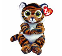 TY - Peluche - Beanie Bellies - Tigre - Clawdia - Bianco e marrone tigrato - Occhi verdi grandi e glitter - I peluche morbidi e coccolosi - 20 Cm - 40546