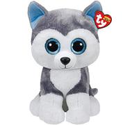 TY - Peluche - Beanie Boos - Cane Husky - Slush - Bianco e Grigio - Cagnolino con occhioni e Orecchie Glitter Azzurri - Il Morbido Pupazzo con Gli Occhi Grandi Scintillanti - 42 Cm - 37069
