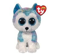 TY - Peluche - Beanie Boos - Cane Unicorno - Helena- Multicolore Tie-Dye - Occhioni e corno glitter - Il peluche con gli occhi grandi scintillanti - 15 Cm - 36322