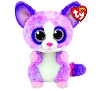 Ty - peluche - beanie boos - galago scimmia - becca - rosa e viola - orsetto con occhioni glitter rosa - il morbido pupazzo con gli occhi grandi scintillanti - 15 cm - 36395