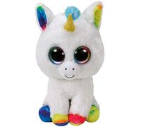 Ty Peluche Beanie Boos - Pixy - Unicorno - Occhioni, zampine, orecchie e corno arcobaleno glitter - Il morbido pupazzo con gli occhi grandi scintillanti - 28 Cm - 37157