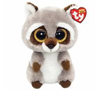 Ty - peluche - beanie boos - procione - oakie - grigio con occhioni glitter dorati - il morbido pupazzo con gli occhi grandi scintillanti - 15 cm - 36375
