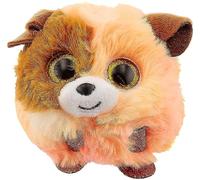 TY - Peluche - Puffies - Cane - Mandarin - Arancione e Marrone - Cagnolino con occhioni Dorati Glitter - Le Palline Beanie di Peluche morbide e coccolose - 10 Cm - 42523