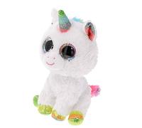 TY Pixy Unicorn Beanie Boo 15cm Peluche Boos Occhioni, zampine, Orecchie e Corno Arcobaleno Glitter-Il Morbido Pupazzo con Gli Occhi Grandi scintillanti-15 Cm-36852, Multicolore, T36852
