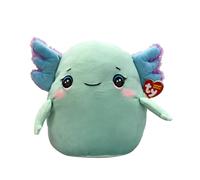 Ty Squishy Beanies - Charlie l'Axolotl, Morbido Cuscino di Peluche con Occhioni Azzurri, Idea Regalo per Grandi e Piccini, Tutti da Collezionare - 22 cm - T39394