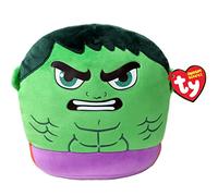 Ty Squishy Beanies Collezione Marvel, Hulk, Tutti i Tuoi Eroi Preferiti a Forma di Morbido Cuscino di Peluche da Collezionare, Idea Regalo per Grandi e Piccini 22 cm T39252