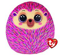 Ty Squishy Beanies - Il Riccio Rosa Hildee, Morbido Cuscino di Peluche con Occhioni Viola Glitter, Idea Regalo per Grandi e Piccini, Tutti da Collezionare - 33 cm - T39337