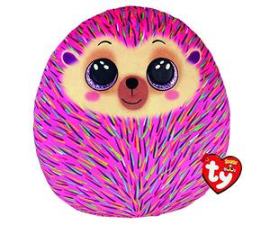 Ty Squishy Beanies - Il Riccio Rosa Hildee, Morbido Cuscino di Peluche con Occhioni Viola Glitter, Idea Regalo per Grandi e Piccini, Tutti da Collezionare - 33 cm - T39337