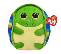 Ty Squishy Beanies - Shrugs la Tartaruga Arcobaleno, Morbido Cuscino di Peluche con Occhioni Gialli Glitter, Idea Regalo per Grandi e Piccini, Tutti da Collezionare - 22 cm - T39263