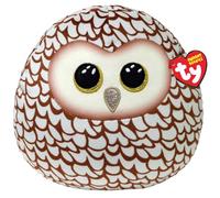 Ty Squishy Beanies Whoolie il Gufetto, Morbido Cuscino di Peluche con Occhioni Oro Glitter, Idea Regalo per Grandi e Piccini, Tutti da Collezionare 33 cm, T39378