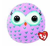 Ty Squishy Beanies - Winks la Civetta a Cuoricini, Morbido Cuscino di Peluche con Occhioni Azzurri Glitter, Idea Regalo per Grandi e Piccini, Tutti da Collezionare - 22 cm - T39217