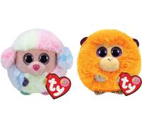 Ty - Stofftiere - Teeny Puffies - Barboncino arcobaleno e Scimmietta di cocco