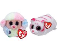 Ty - Stofftiere - Teeny Puffies - Barboncino Arcobaleno e Tigre Tabor