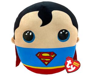 TY Superman Squishy Beanie - 14" Soft Plush Toy | Cuddly Collectible for Kids & Babies | Peluche Teddy Plushies | DC Comics