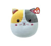 Ty T39393 Squishy Beanies 22 cm Snuggles il Gattino, Morbido Cuscino di Peluche con Occhioni Rosa Glitter, Idea Regalo per Grandi e Piccini, Tutti da Collezionare
