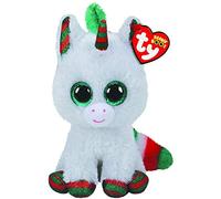 Ty UK Ltd- Snowfall Xmas Beanie Boos Unicorno Neve Natale 2020-Boo-Reg Peluche, Multicolore, 15 cm, 36238