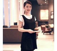 TY&WJ Grembiule pettorina professionale Abito scamiciato Maniche Lunga Addensare Ristorante Domestico Cucina Bar Ma Donna Grembiule avanzate-nero